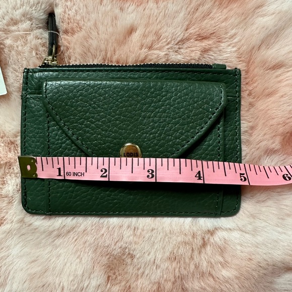 Lodis Bags Lodis Paige Leather Card Case With Key Ring Wallet Green